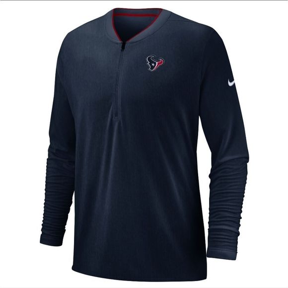 SOLD!! HOUSTON TEXANS NIKE Men's Sideline Coaches Half-Zip Pullover Jacket - XXL - Picture 1 of 9